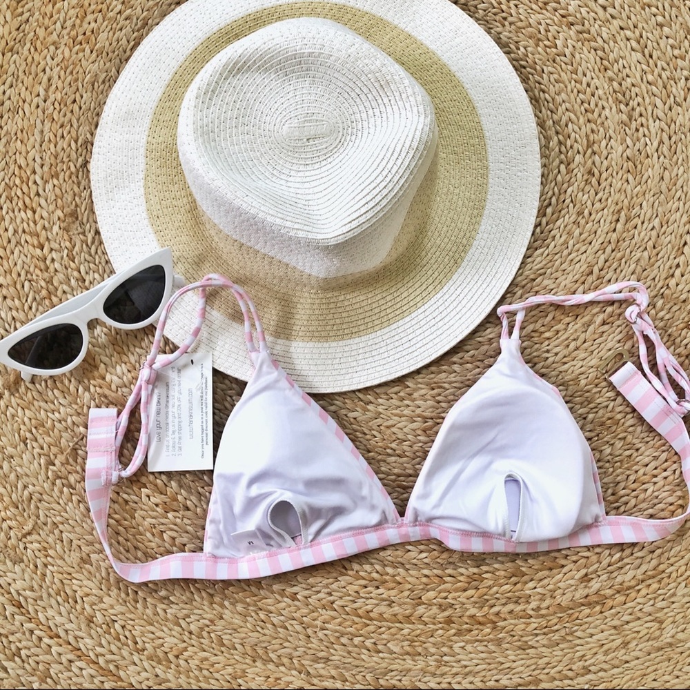 NWT• Candy Striped swim top - Picture 2 of 4